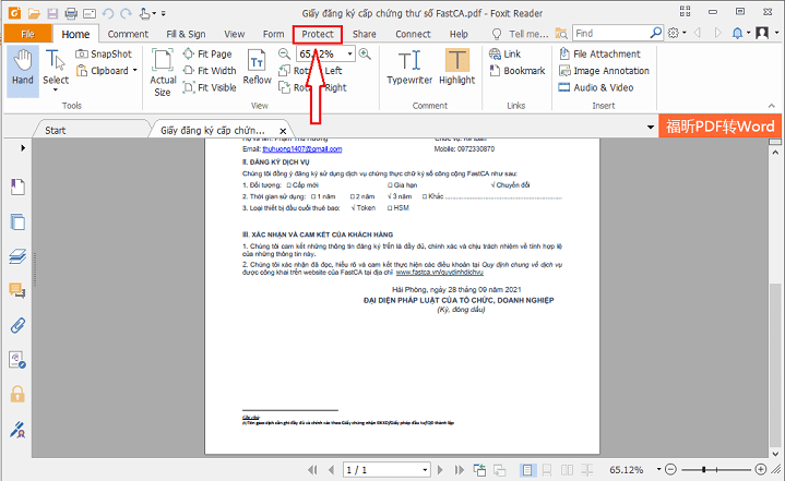Cách ký file PDF bằng chữ ký số Vina-CA Smartsign