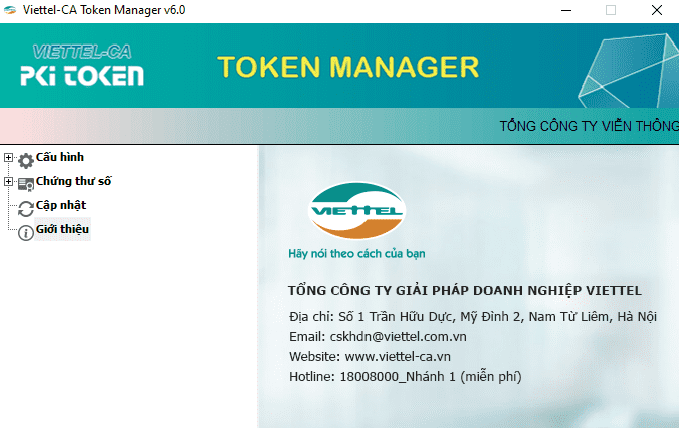 Thay đổi mã PIN Token Viettel-CA