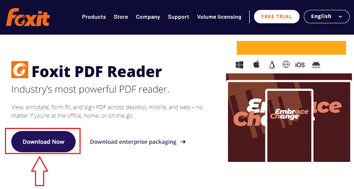 Tải phần mềm Foxit Reader đọc file PDF