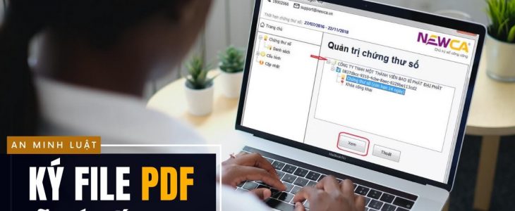 Cách Ký Điện Tử File PDF Bằng Token NewCA