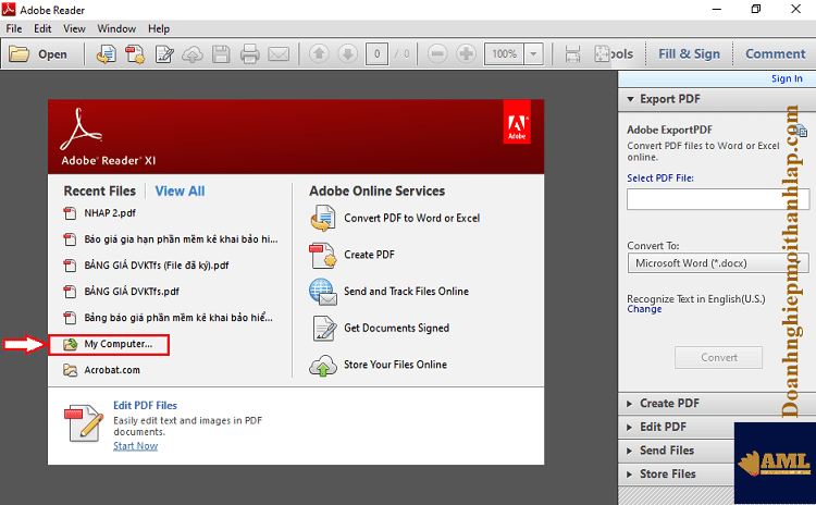 Cách ký file PDF bằng Adobe Reader XI