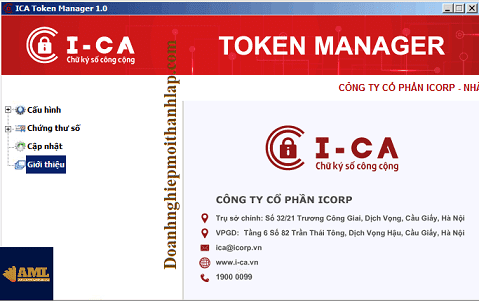 thay đổi mã PIN đăng nhập Token I-CA