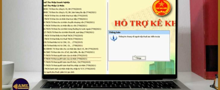 Sửa lỗi Thông tin chung người nộp thuế sai. Kiểm tra lại trên HTKK