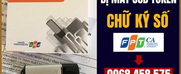 bị mất usb token chữ ký số fpt-ca