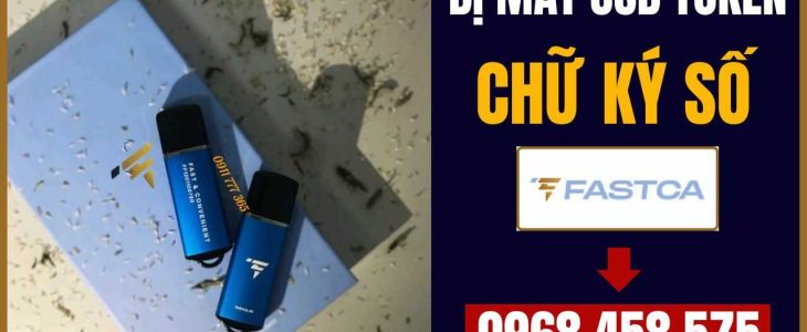 BỊ MẤT USB TOKEN CHỮ KÝ SỐ FAST-CA
