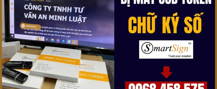 BỊ MẤT USB TOKEN CHỮ KÝ SÔ VINA