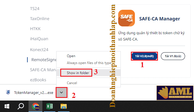 Hướng dẫn cài đặt chữ ký số SAFE-CA Token Manager V2.0