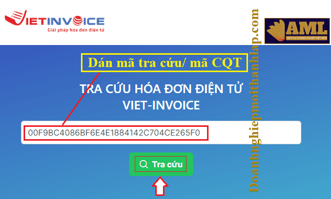 cách tra cứu hóa đơn điện tử VietInvoice