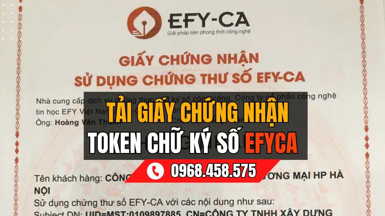 cách tải giấy chứng nhận chữ ký số EfyCA