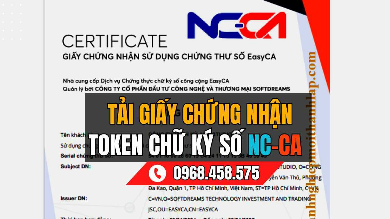 Giấy chứng nhận chữ ký số ncca cách tải giấy chứng nhận chữ ký số ncca
