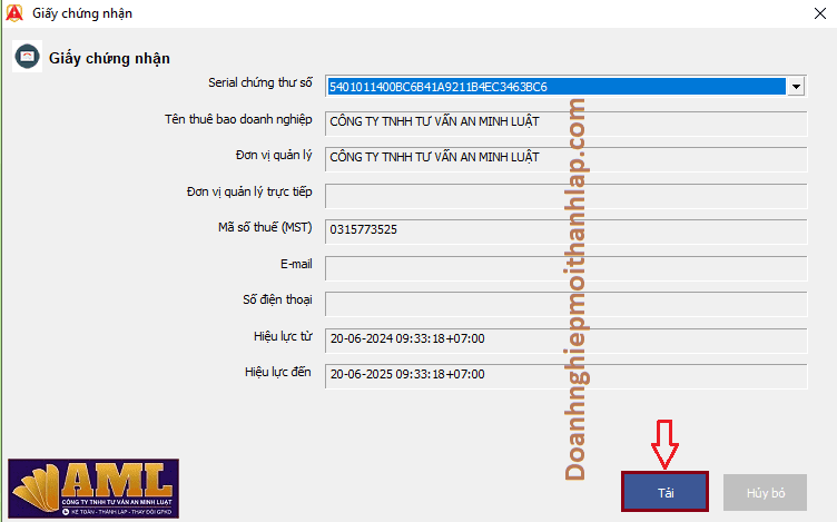 giấy chứng nhận chữ ký số mobi-ca