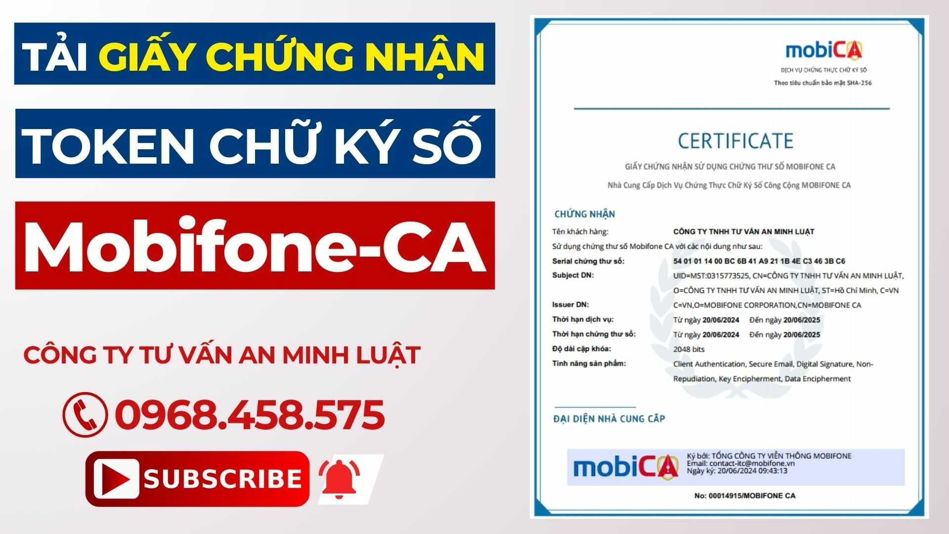 giấy chứng nhận chữ ký số mobi-ca