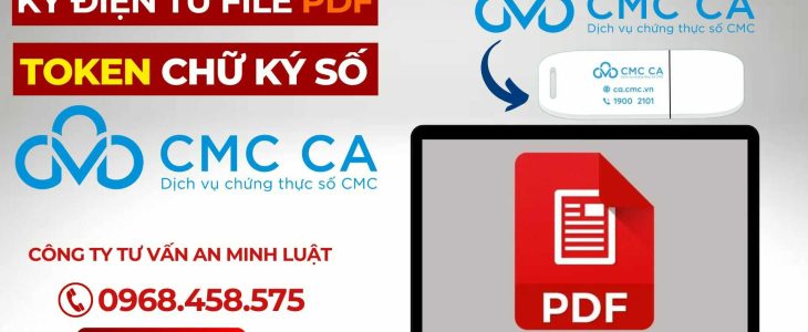 tạo chữ ký file pdf bằng Token CMC-CA