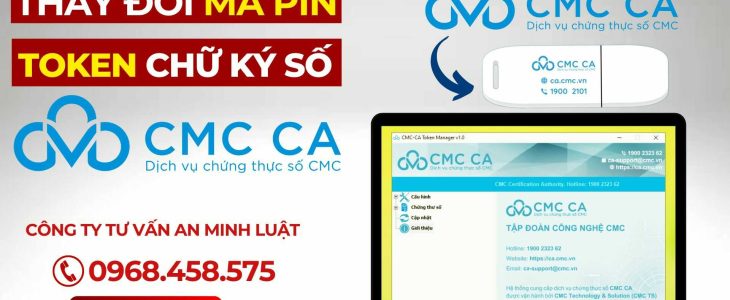 thay đổi MÃ PIN Token CMC-CA