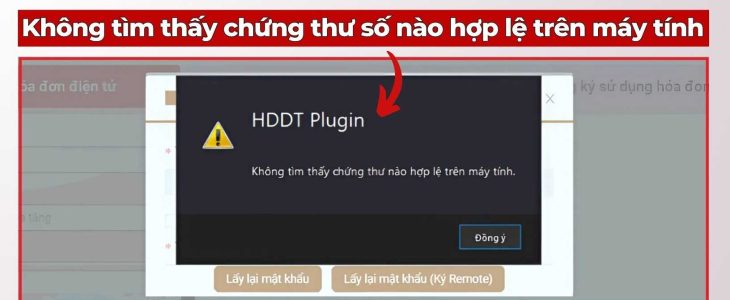 Sửa lỗi HDDT Plugin - Không tìm thấy chứng thư số nào hợp lệ trên máy tính