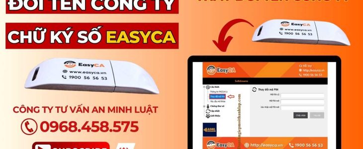 thay đổi tên công ty trên chữ ký số easyca