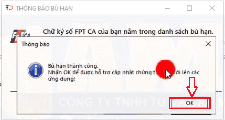 cấp bù thời hạn chữ ký số fpt bị thiếu