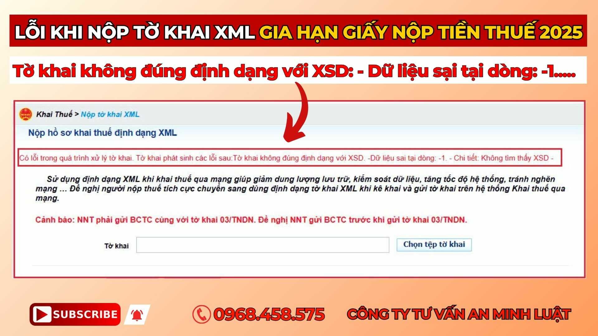 lỗi khi nộp tờ khai XML gia hạn giấy nộp tiền thuế 2025 lỗi khi nộp tờ khai XML gia hạn giấy nộp tiền thuế 2025