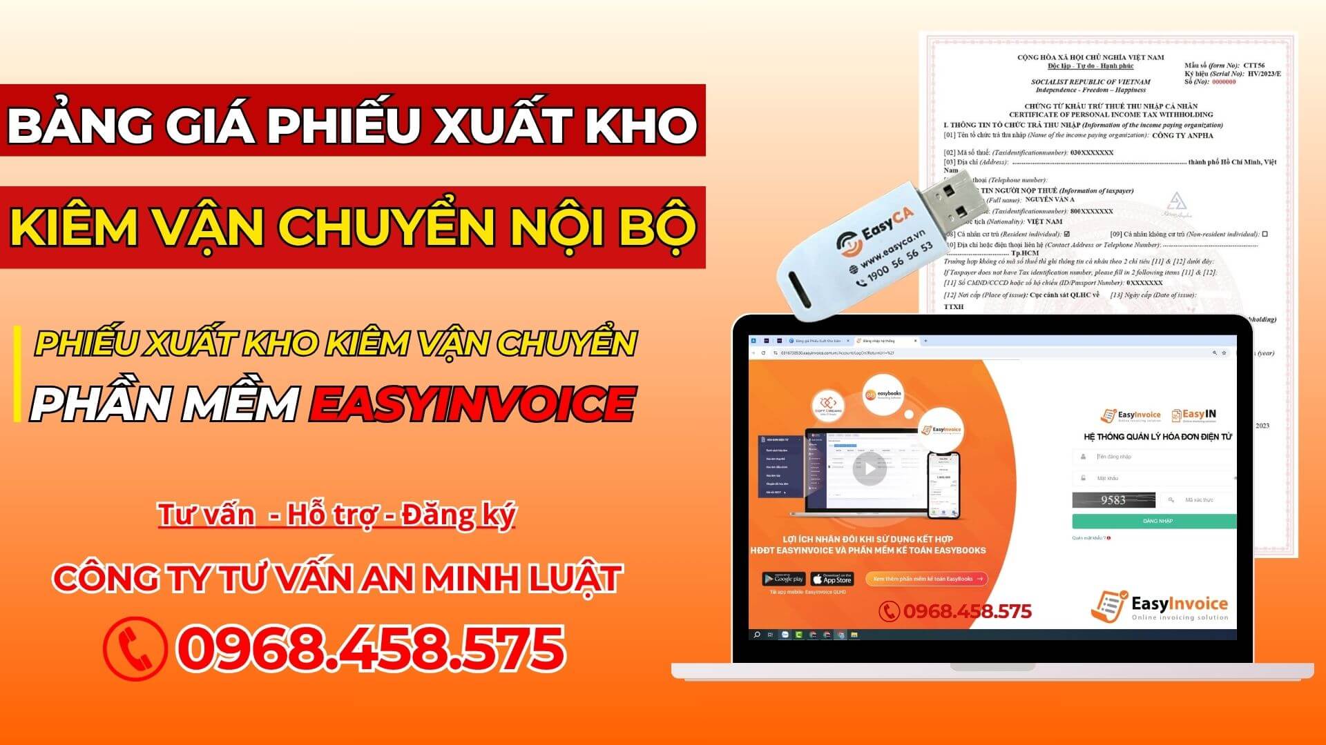 Phiếu Xuất Kho Kiêm Vận Chuyển Nội Bộ EASYINVOICE