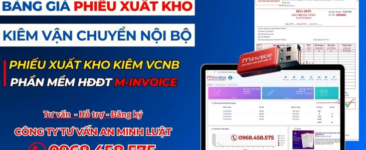 Bảng giá Phiếu Xuất Kho Kiêm Vận Chuyển Nội Bộ Minvoice