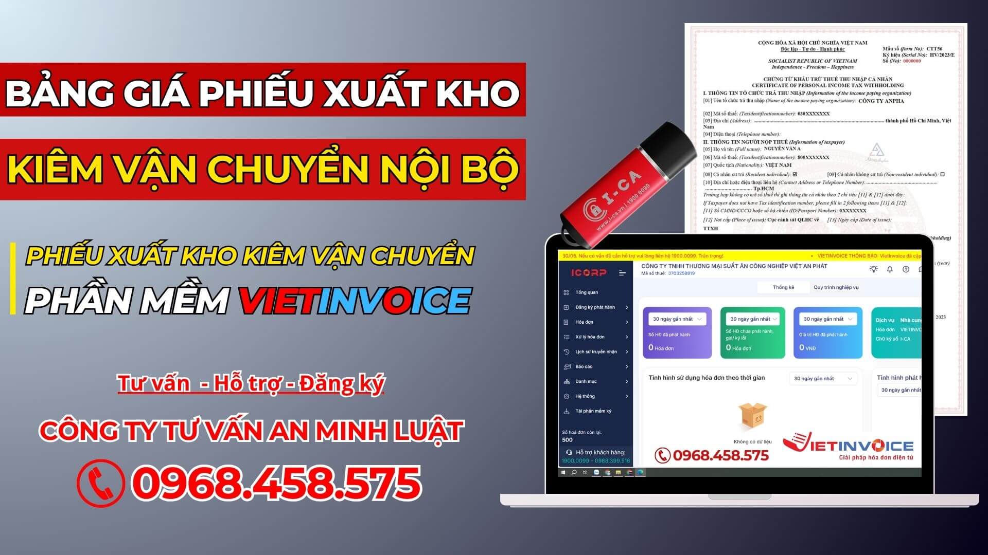Bảng giá Phiếu Xuất Kho Kiêm Vận Chuyển Nội Bộ VietInvoice